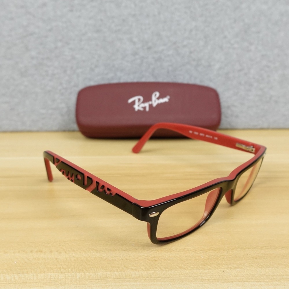 Ray Ban Kids Eyeglasses RB 1535 3573 46/16/125 Black Red w/Case Good